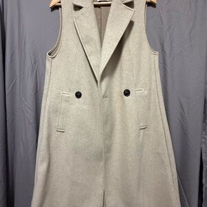 Zara Tan Sleeveless Trench Coat